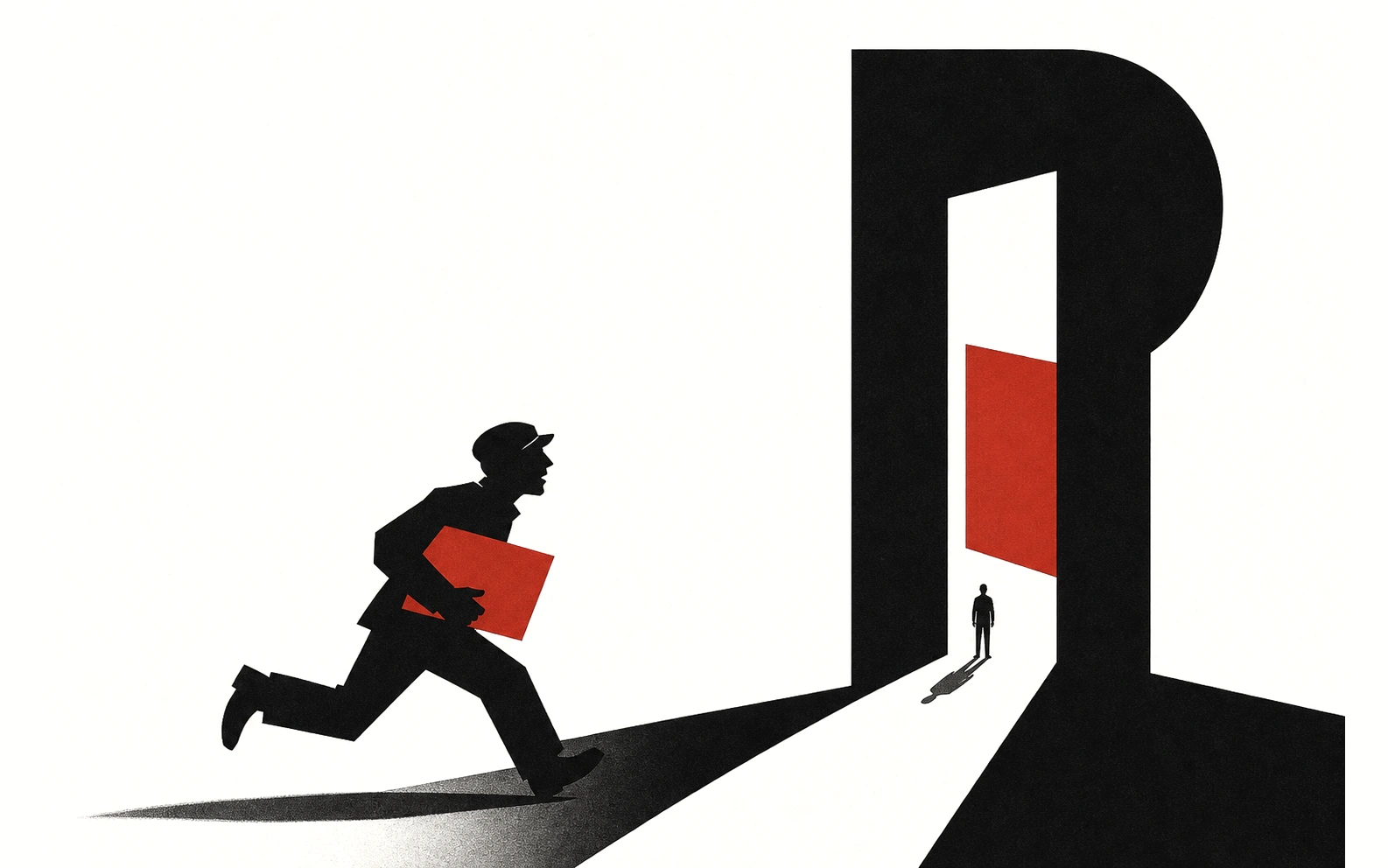 Paperboy cut-paper collage with contact, proof and website panels.